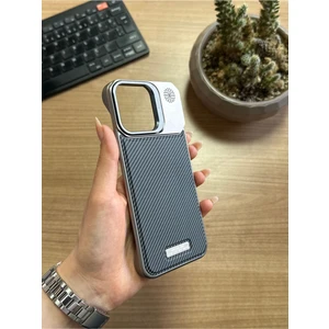 iPhone 15 Pro Max Standlı Karbon Kılıf SOOCASE624