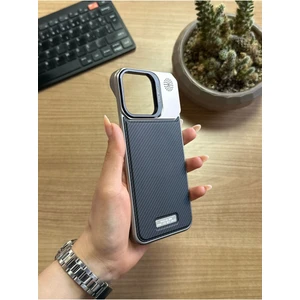 iPhone 15 Pro Max Standlı Karbon Kılıf SOOCASE624