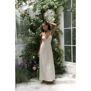 Onella Askılı Taş Uzun Elbise