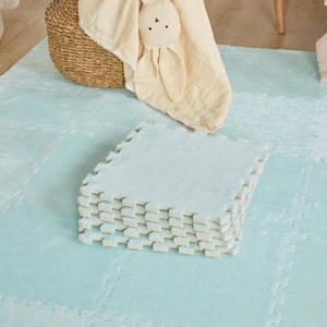 Kaşmir Halı Puzzle Mat Açık Mavi 30x30 cm