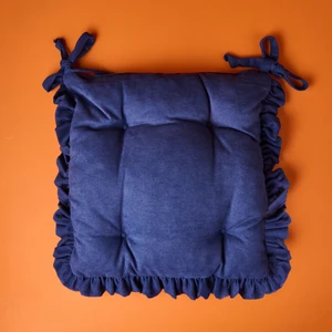Soft Maia Sandalye Minderi - Lacivert / Beyaz - 40X40 cm