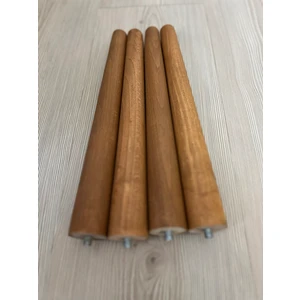 30 cm Açık Meşe Konik Ahşap Ayak – 4'lü Set | Masa, Sandalye, Sehpa, Tv Ünitesi, Komodin Uyumlu | Aparatlar ve Vidalar Dahil