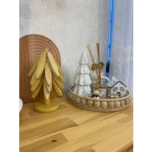 4'lü Standlı Ahşap Nihale - Bambu Nihale - Pratik Katlanır Nihale - Bambu Bardak Altlığı