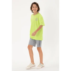U.S. Polo Assn. Erkek Çocuk Gri Melanj Şort (Örme) 50288130-VR086
