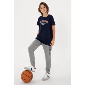 U.S. Polo Assn. Erkek Çocuk Gri Melanj Eşofman Altı 50293619-VR086