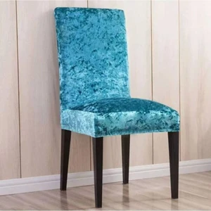 Kadife Sandalye Kılıfı,sandalye Örtüsü, Lastıkli, Standart 6lı Adet Kadife Sandalye Kılıfı