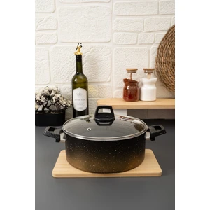 Tierra 24 cm Renk Geçişli BasıkTencere Granit- Zarif Tasarım