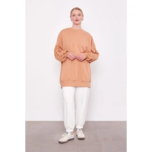 Camel Bisiklet Yaka Oversize Sweat