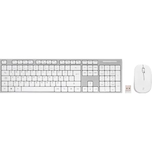 KM-6063 Beyaz / Gri Kablosuz Multimedia Klavye + Mouse Set