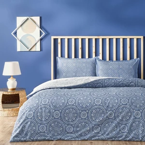 Allday Tuiren Pamuk Saten Çift Kişilik Nevresim Takımı Mavi