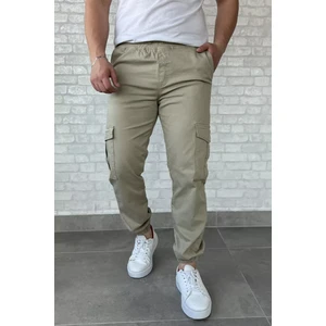Mishar İtalia Bel ve Paça Lastikli Kargo Cep Gabardin Erkek Pantolon P-00016774