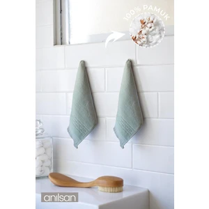 2'li Luno Mini Havlu 30x35 cm – Banyo Mutfak, Bebek Yüz El Havlusu