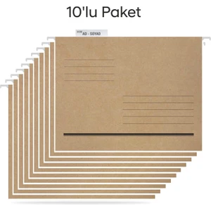 Askılı Dosya Metal Çubuklu Telli Tek Sayfa ASD2001 10 Lu Paket