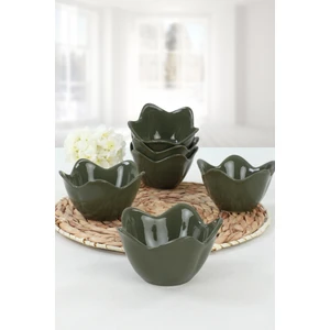 Koyu Yeşil Zambak Çerezlik / Sosluk 12 Cm 6 Adet