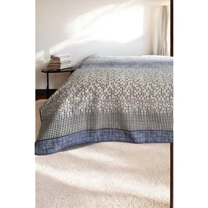 Alla Turca Tek Kişilik Modern Mozaik Desenli Pike – Indigo | 160X240 cm | %100 Pamuk