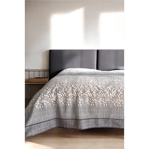 Alla Turca Çift Kişilik Modern Mozaik Desenli Pike – Gri | 200X240 cm | %100 Pamuk
