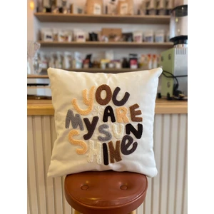 Çocuk Odası Pamuklu Punch Işlemeli Kırlent Kılıfı - 43*43CM - Punch Işlemeli Yastık Kılıfı