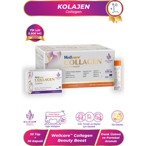 Collagen Beauty Plus 5500 Mg Frenk Üzümü & Portakal Likit 30 Tüp x 40 ml