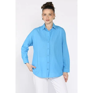 Kadın Uzun Kol Keten Gömlek P-00016926