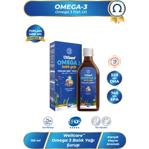 Omega 3 Fish Oil Karışık Meyve Aromalı Balık Yağı 150 ml