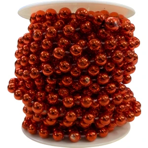 Sıralı Yuvarlak Deliksiz Plastik İnci 8 mm 9 Metre