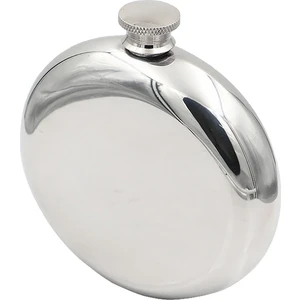 Güneş Çelik Parlak Gri 5 oz 150 ml Yuvarlak İçki Matarası py80-5