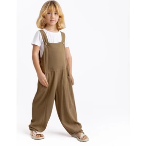 Bol Paça Keten Salopet 2-7 Yaş Caramel