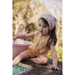 Organik Cepli Tulum 0-3 Yaş Pastel Sarı
