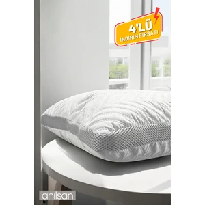 4'lü Klimalı Ortopedik Yastık - Yumuşak ve Hava Kanallı 50x70 cm, 800gr Premium Silikon