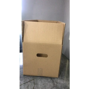50X40X40 cm Standart Çift Oluklu Tutamaklı Koli 5 Adet, Boş Koli, Boş Kutu Taşıma Kolisi