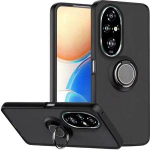 Honor 200 Pro Uyumlu Kılıf Yüzüklü Standlı Extra Darbe Koruma Sert Silikon Kapak - Siyah