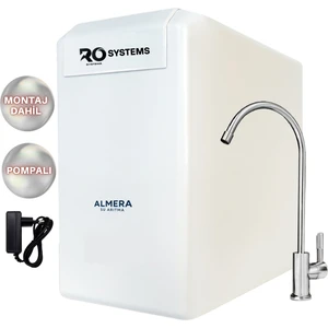 ALMERA SU ARITMA (MONTAJ DAHİL) Premium Pompalı Pro PH Alkali Mineral Eklentili Çelik Tanklı 10 Aşamalı Pompalı Motorlu Su Arıtma Cihazı