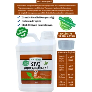 Organik Sıvı Solucan Gübresi 5lt