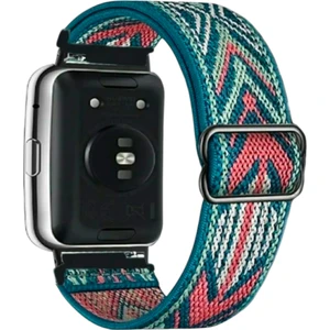 Huawei Watch Fit Uyumlu Örgü Bant Kordon, Pim Çevirici Aparatı ile Birlikte  Yeşil Ok Desen