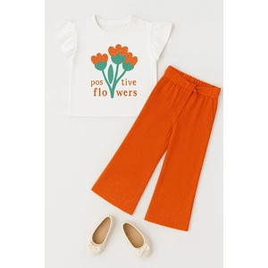 Kız Çocuk Taş Detaylı Alt Üst Takım