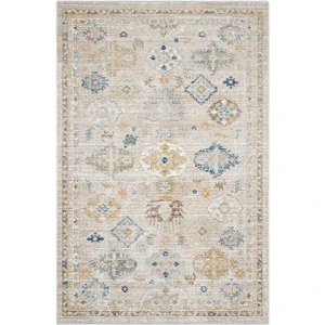 Cool Halı Zaraf Krem Bej Halı Modern Etnik Desenli Dokuma Bohem Oda Halısı Oturma Odası Salon İnce Yazlık Halı