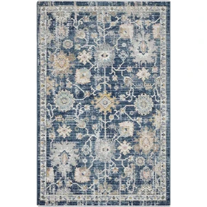 Cool Halı Zaraf Lacivert Halı Etnik Desen Dokuma Bohem Oda Halısı Vintage Oturma Odası Salon İnce Yazlık Halı