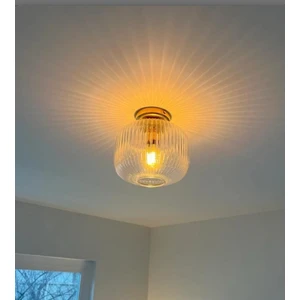 Mylights  Rustik Vintage Şeffaf Cam Tavan Avize  Antre Hol Otuma Odası Yatak Odası Mutfak Salon Modern Avize Bal renk Cam (Cam renkleri mevcuttur) 