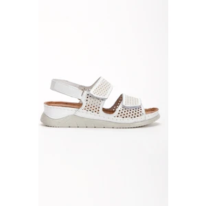 Iç Dış Hakiki Deri  Yumuşak Taban Cırtlı Kadın Sandalet