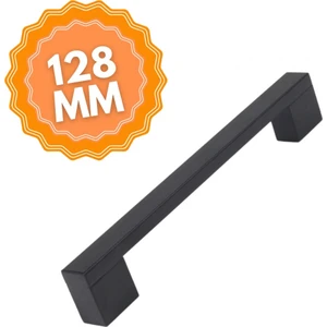 Alüminyum Köprü Siyah 128 mm Kulp Lüks Country Mutfak Mobilya Dolap Çekmece Kulpu