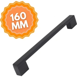 Alüminyum Köprü Siyah 160 mm Kulp Lüks Country Mutfak Mobilya Dolap Çekmece Kulpu