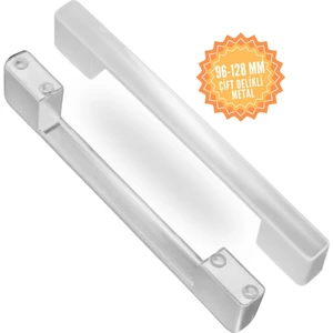 Zamak Köprü Krom 96-128 mm Çift Delikli Kulp Lüks Country Mutfak Mobilya Dolap Çekmece Kulpu