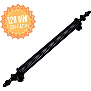 Plastik Boru Siyah 128 mm Kulp Lüks Country Mutfak Mobilya Dolap Çekmece Kulpu