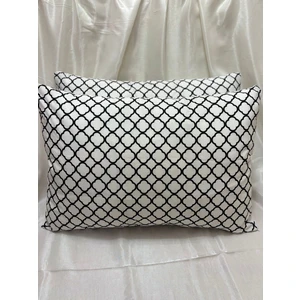 2 Adet Beyaz Zincir Fermuarlı Yastık Kılıfı | 50X70 cm | %90 Pamuk