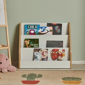Just Home Ada Çocuk Odası Montessori Kitaplık - Beyaz / Safir Meşe