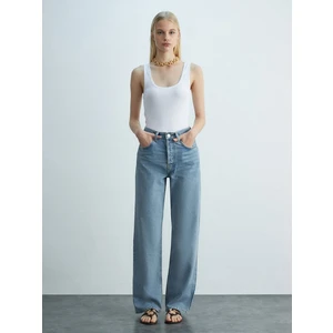 Kadın  Vanetta Düz Paça Yüksek Bel Jean Pantolon