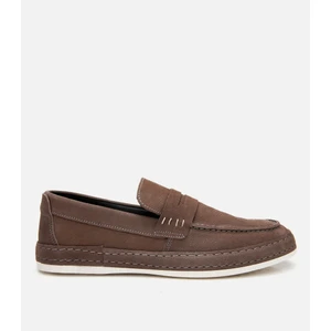 02AYH302550A230 ERKEK Nubuk Deri Kahverengi Rahat Loafer