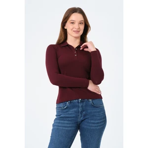 Msw kadın Regular Fit Polo Yaka T-Shirt