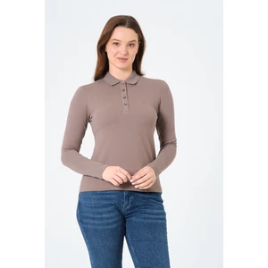 Msw kadın Regular Fit Polo Yaka T-Shirt