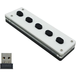 Sessiz Silikon Bluetooth Özel Programlama Makro Klavye 5 Tuşlu Makro Klavye Kopyala Yapıştır USB Tuş Takımı, Bluetooth+Usb+Kablosuz (Yurt Dışından)